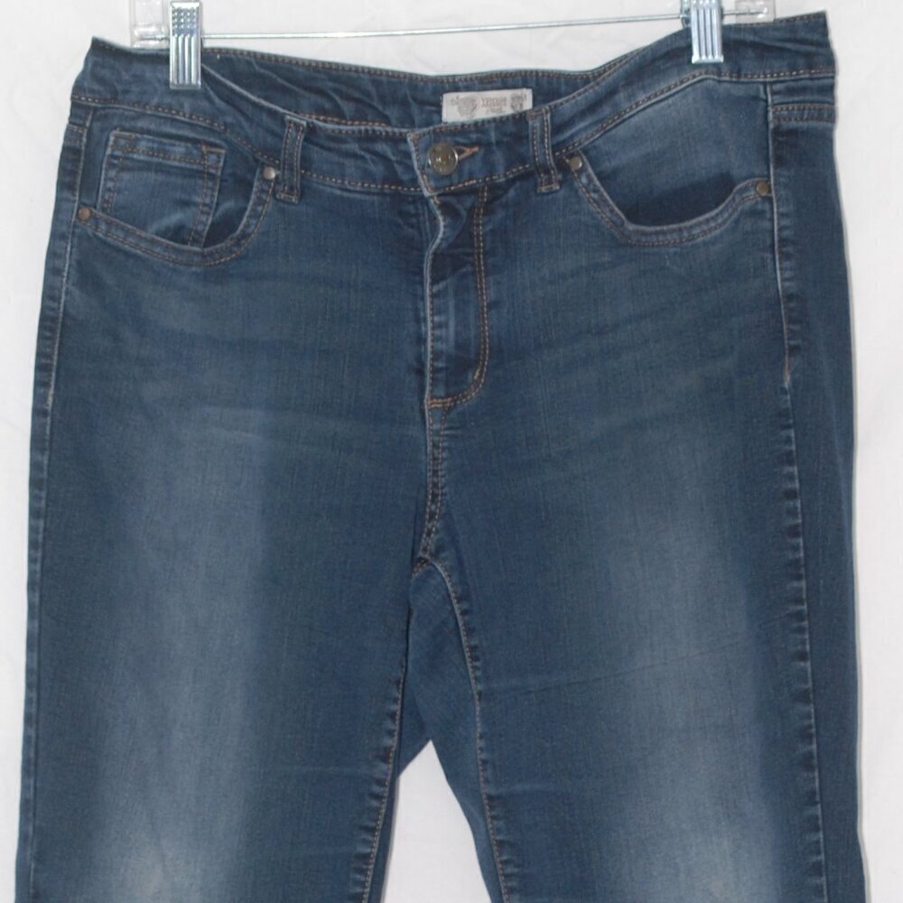 Vintage America Boho Straight Missy 14S/32 Dark Wash Blue Jeans EUC Country